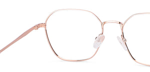 Gold Geometric Full Rim Unisex Eyeglasses by Vincent Chase Online-202657
