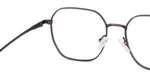 Gunmetal Geometric Full Rim Unisex Eyeglasses by Vincent Chase-202635