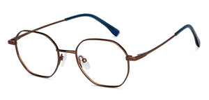 Copper Geometric Full Rim Unisex Eyeglasses by Vincent Chase-150630