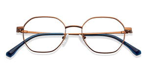 Copper Geometric Full Rim Unisex Eyeglasses by Vincent Chase-201840