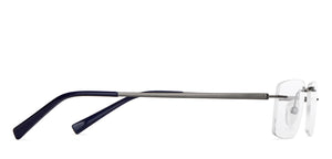 Gunmetal Rectangle Rimless Unisex Eyeglasses by Vincent Chase-146980