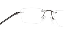 Load image into Gallery viewer, Gunmetal Rectangle Rimless Unisex Eyeglasses by Vincent Chase-146980