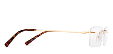 Load image into Gallery viewer, Gold Rectangle Rimless Unisex Eyeglasses by Vincent Chase-146983