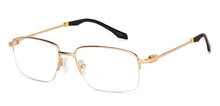 Load image into Gallery viewer, Gold Rectangle Half Rim Unisex Eyeglasses by Vincent Chase-146988