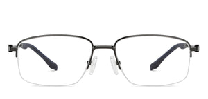Gunmetal Rectangle Half Rim Unisex Eyeglasses by Vincent Chase-146989