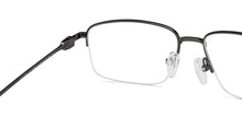Load image into Gallery viewer, Gunmetal Rectangle Half Rim Unisex Eyeglasses by Vincent Chase-146989