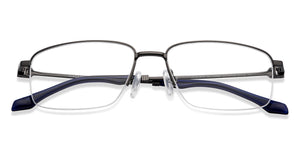 Gunmetal Rectangle Half Rim Unisex Eyeglasses by Vincent Chase-146989