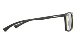 Black Rectangle Full Rim Wide Unisex Eyeglasses by Vincent Chase Essentials-147313