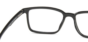 Black Rectangle Full Rim Wide Unisex Eyeglasses by Vincent Chase Essentials-147313