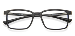 Black Rectangle Full Rim Wide Unisex Eyeglasses by Vincent Chase Essentials-147313