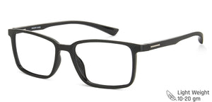 Black Rectangle Full Rim Wide Unisex Eyeglasses by Vincent Chase Essentials-147313
