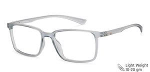 Grey Rectangle Full Rim Wide Unisex Eyeglasses by Vincent Chase Essentials-148150