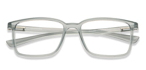 Grey Rectangle Full Rim Wide Unisex Eyeglasses by Vincent Chase Essentials-148150