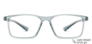 Blue Rectangle Full Rim Medium Unisex Eyeglasses by Vincent Chase Essentials-147498