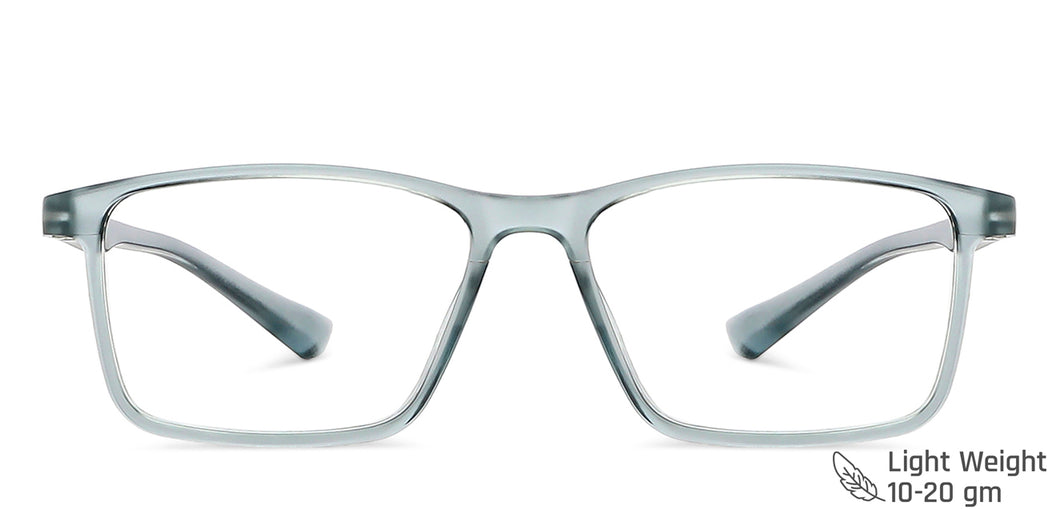 Blue Rectangle Full Rim Medium Unisex Eyeglasses by Vincent Chase Essentials-147498