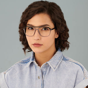 Black Aviator Full Rim Unisex Eyeglasses by Vincent Chase VC-147491
