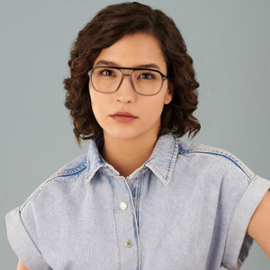 Black Aviator Full Rim Unisex Eyeglasses by Vincent Chase VC-147491
