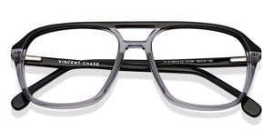Black Aviator Full Rim Unisex Eyeglasses by Vincent Chase VC-147491