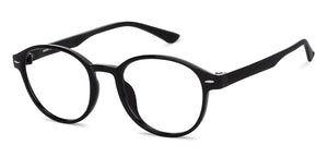 Black Round Full Rim Medium Unisex Eyeglasses by Vincent Chase Essentials-148175