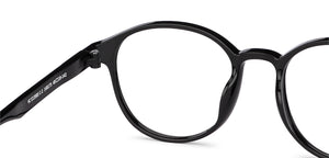 Black Round Full Rim Medium Unisex Eyeglasses by Vincent Chase Essentials-148175