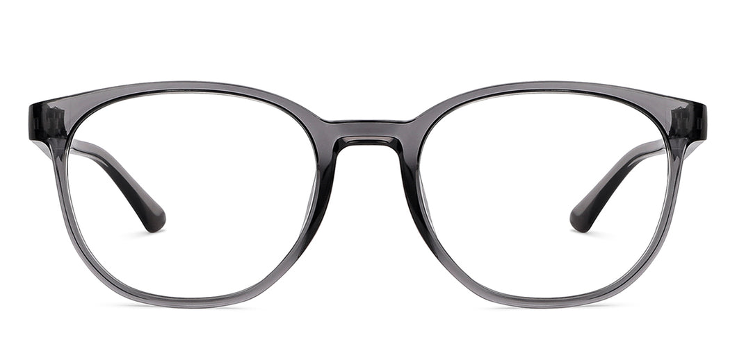 Grey Round Full Rim Extra Wide Unisex Eyeglasses by Vincent Chase Essentials-148176