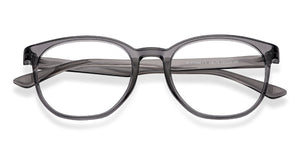 Grey Round Full Rim Extra Wide Unisex Eyeglasses by Vincent Chase Essentials-148176