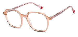 Pink Geometric Full Rim Women Eyeglasses by Vincent Chase-148448