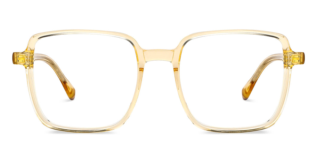 Beige Square Full Rim Unisex Eyeglasses by Vincent Chase-148452