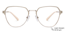 Load image into Gallery viewer, Beige Geometric Full Rim Unisex Eyeglasses by Vincent Chase-148476