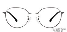 Load image into Gallery viewer, Gunmetal Round Full Rim Unisex Eyeglasses by Vincent Chase-148478