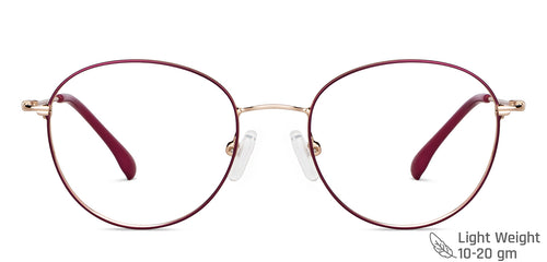 Pink Round Full Rim Unisex Eyeglasses by Vincent Chase-148480
