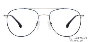 Blue Aviator Full Rim Unisex Eyeglasses by Vincent Chase-148483