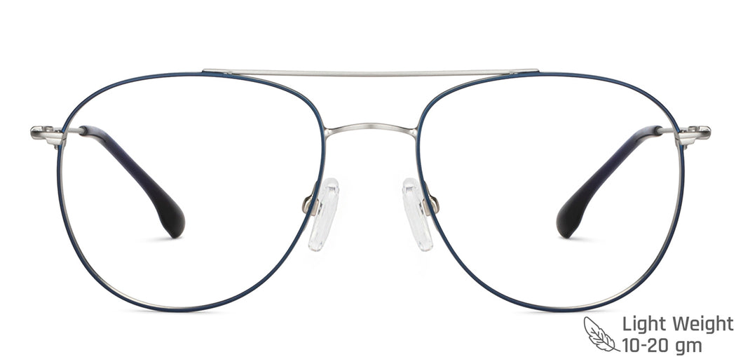 Blue Aviator Full Rim Unisex Eyeglasses by Vincent Chase-148483