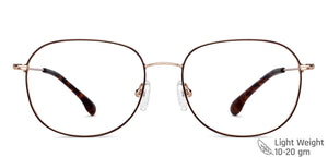 Brown Aviator Full Rim Unisex Eyeglasses by Vincent Chase-148485