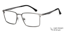Load image into Gallery viewer, Silver Rectangle Full Rim Unisex Eyeglasses by Vincent Chase-148526