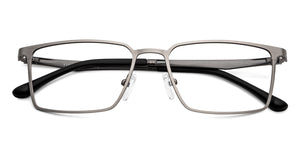 Silver Rectangle Full Rim Unisex Eyeglasses by Vincent Chase-148526
