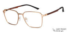 Load image into Gallery viewer, Gold Square Full Rim Unisex Eyeglasses by Vincent Chase-148534