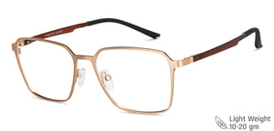 Gold Square Full Rim Unisex Eyeglasses by Vincent Chase-148534