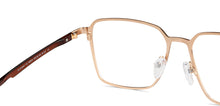 Load image into Gallery viewer, Gold Square Full Rim Unisex Eyeglasses by Vincent Chase-148534