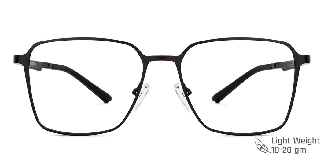 Black Square Full Rim Unisex Eyeglasses by Vincent Chase-202230