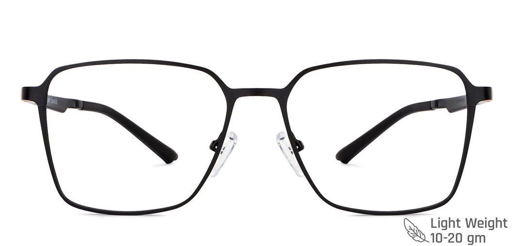 Black Square Full Rim Unisex Eyeglasses by Vincent Chase-148535