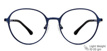 Load image into Gallery viewer, Blue Round Full Rim Unisex Eyeglasses by Vincent Chase-148537