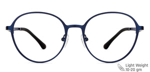 Blue Round Full Rim Unisex Eyeglasses by Vincent Chase-148537
