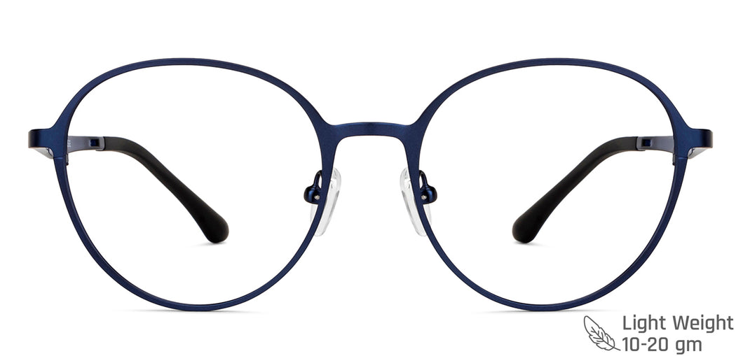 Blue Round Full Rim Unisex Eyeglasses by Vincent Chase-148537