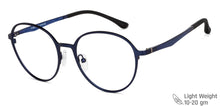 Load image into Gallery viewer, Blue Round Full Rim Unisex Eyeglasses by Vincent Chase-148537