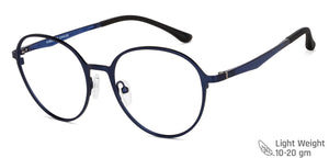 Blue Round Full Rim Unisex Eyeglasses by Vincent Chase-148537