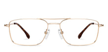 Load image into Gallery viewer, Gold Rectangle Full Rim Unisex Eyeglasses by Vincent Chase-149076
