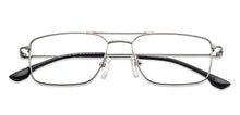 Load image into Gallery viewer, Silver Rectangle Full Rim Unisex Eyeglasses by Vincent Chase-149077