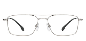 Silver Rectangle Full Rim Unisex Eyeglasses by Vincent Chase-149077