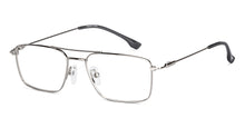 Load image into Gallery viewer, Silver Rectangle Full Rim Unisex Eyeglasses by Vincent Chase-149077